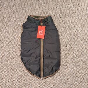 Reddy Quilted Dog Jacket Vest Medium Green Camouflage Sherpa Fleece Lining